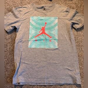 Jordan Gray and Teal Kids Short Sleeve Tee